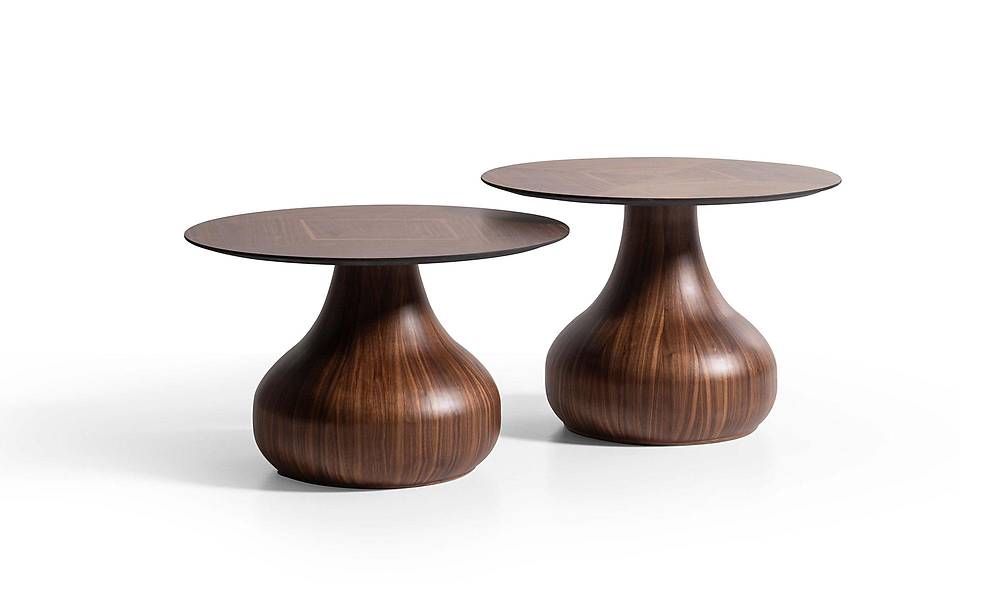 Chia İkili Sehpa Seti - Ceviz Sehpa ve Aksesuar