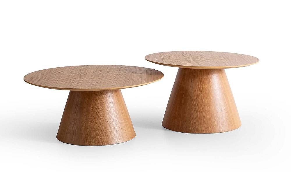 Osaka İkili Sehpa Seti - Meşe Sehpa ve Aksesuar