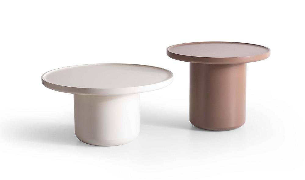 Emily Sehpa Seti - Yuvarlak - Krem Sehpa ve Aksesuar