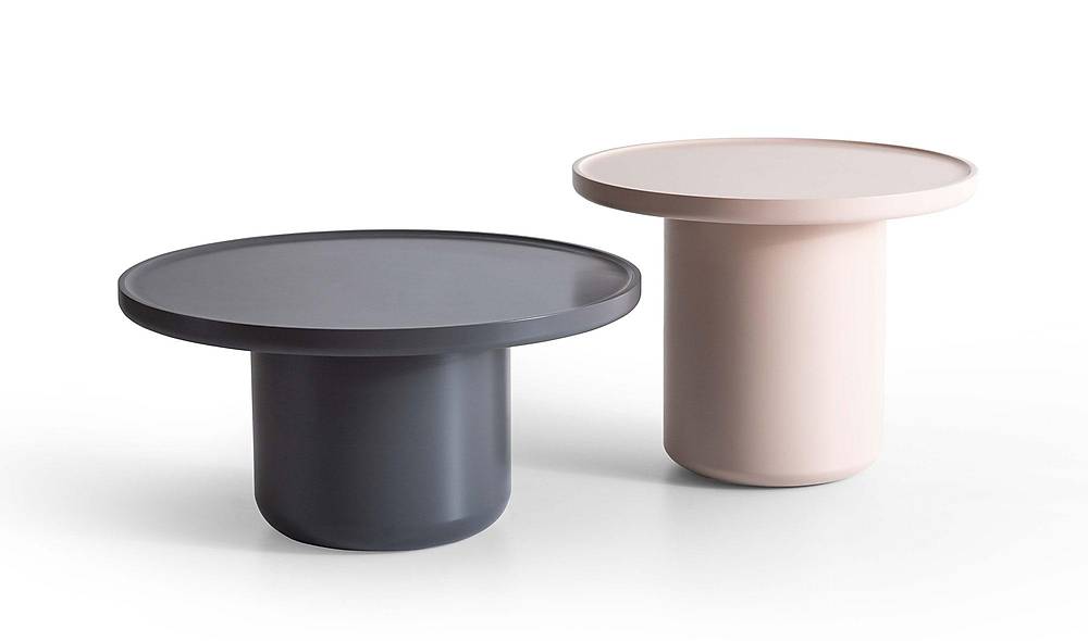 Emily Sehpa Seti - Yuvarlak - Antrasit Sehpa ve Aksesuar