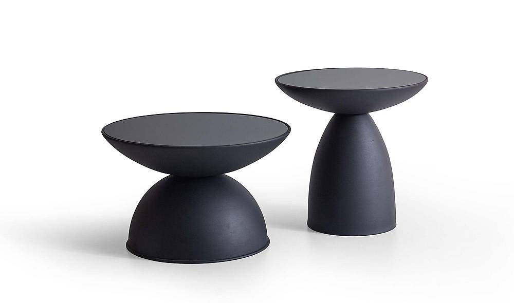 Joy Sehpa Seti - Siyah - Cam Sehpa ve Aksesuar