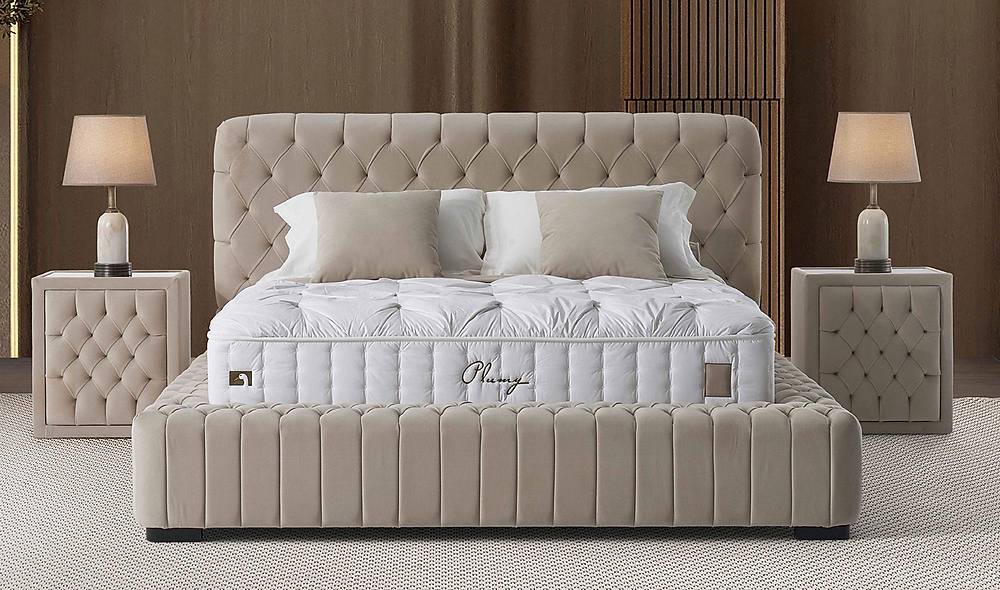 Plumy Baza + Başlık + Yatak - Krem Baza Setleri