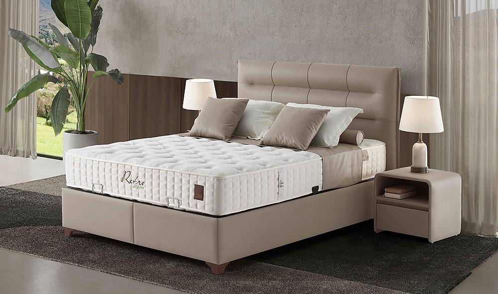 Retro Naturel Baza + Başlık + Yatak Baza Setleri