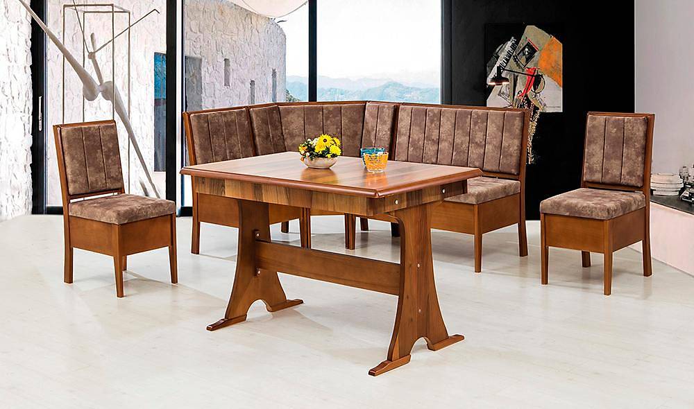 Riva Mutfak Köşe Takımı - Kahve Masa Sandalye