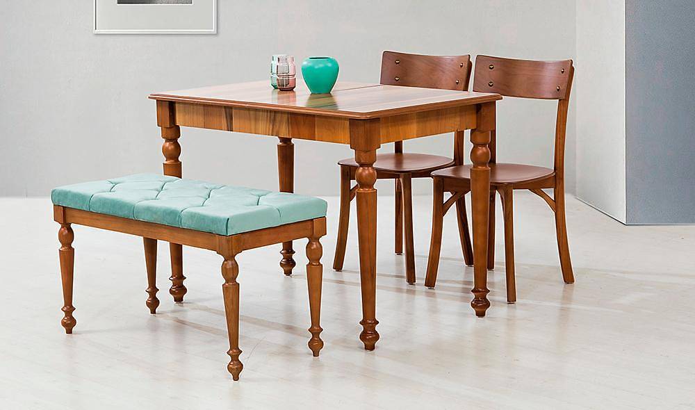 Tornalı Kamel Yemek Masası Takımı - Ceviz Yemek Masası Takımı