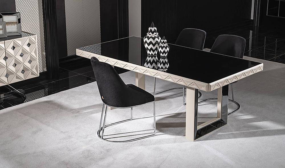 Nepal Luxury Yemek Masası Takımı Yemek Masası Takımı