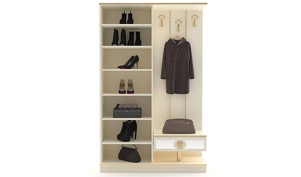 Kamer Krem 2 Kapılı Portmanto Vestiyer Portmanto