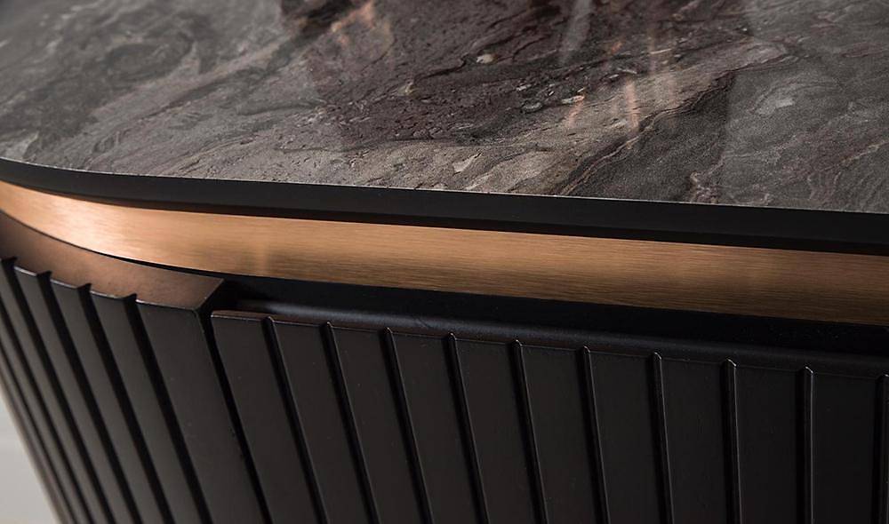 Mood Siyah Bronz Tv Sehpası TV Ünitesi