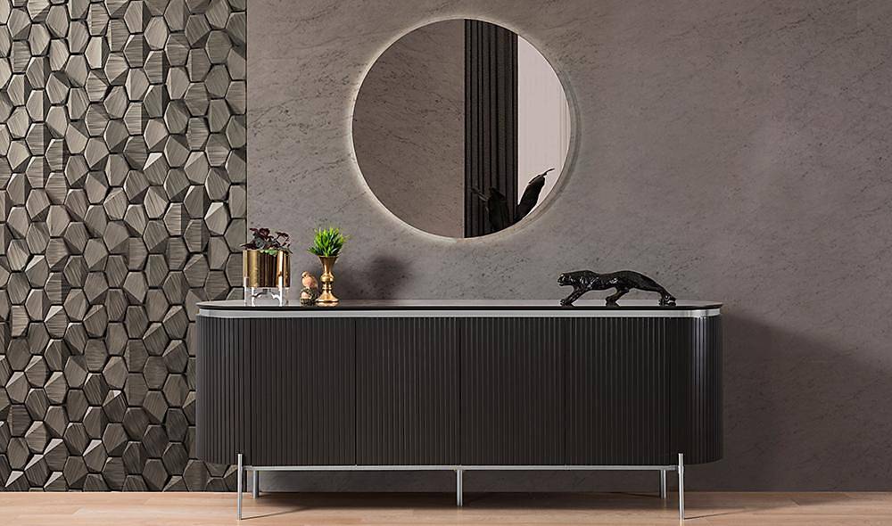 Mood Siyah Gümüş Yemek Odası Yemek Odası