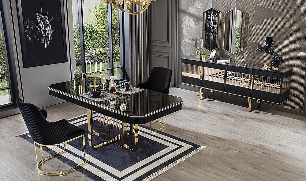 Cavalli Luxury Siyah Yemek Odası Luxury Yemek Odası