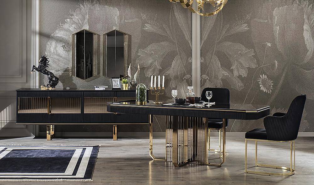 Cavalli Luxury Siyah Yemek Odası Luxury Yemek Odası