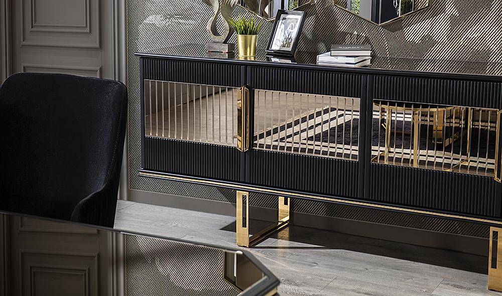 Cavalli Luxury Siyah Yemek Odası Luxury Yemek Odası