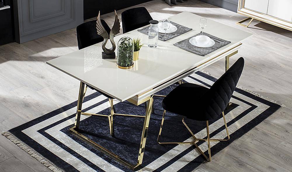 Rixos Luxury Ekru Masa Takımı Masa Sandalye