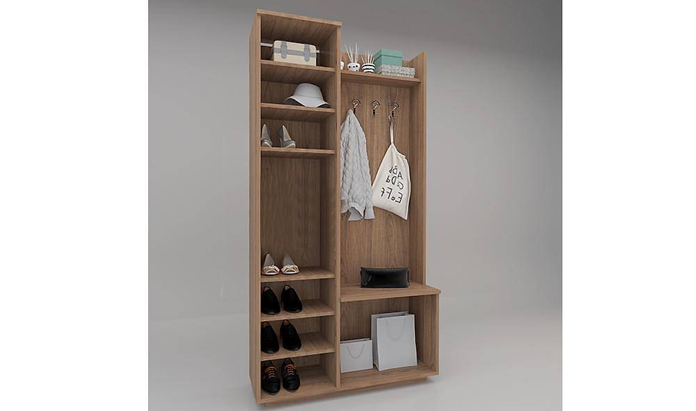 Fulya Ceviz Portmanto Vestiyer Portmanto