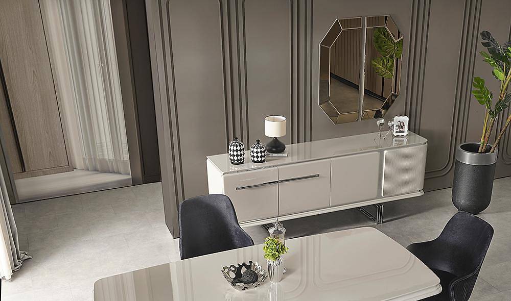 Farya Gri Yemek Odası Yemek Odası