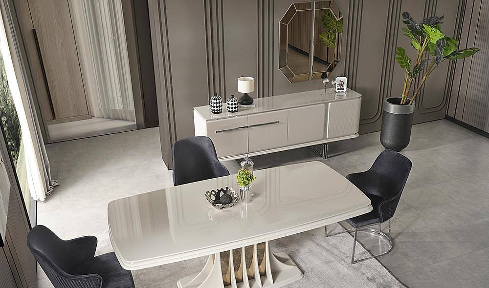 Farya Gri Yemek Odası Yemek Odası