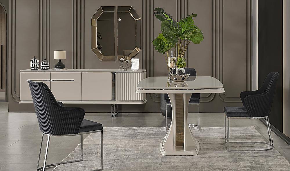 Farya Gri Yemek Odası Yemek Odası