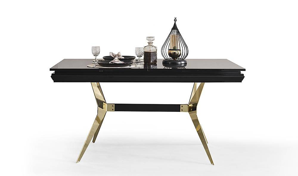 Clara Siyah Gold Masa Takımı Masa Sandalye