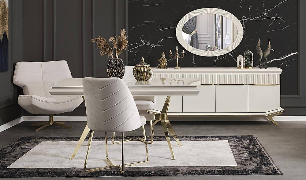 Clara Ekru Gold Yemek Odası Yemek Odası