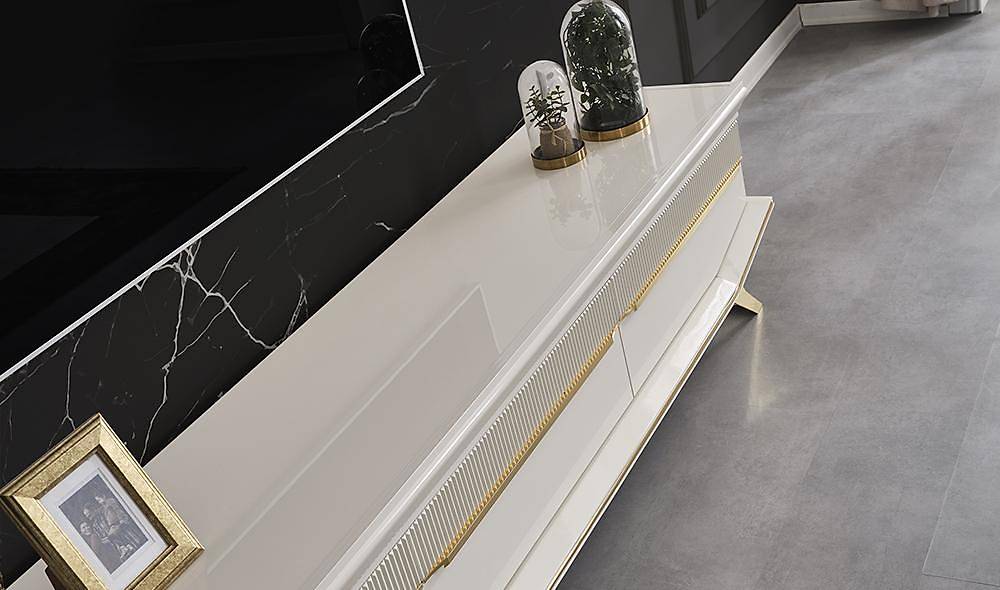 Clara Ekru Gold Tv Ünitesi TV Ünitesi