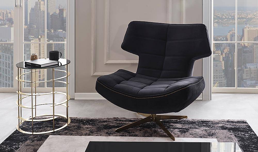 Clara Gold - Siyah Koltuk Takımı Koltuk Takımı