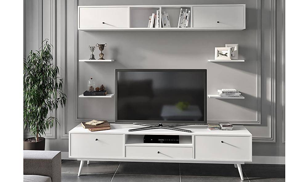 Carmine Beyaz Tv Ünitesi TV Ünitesi