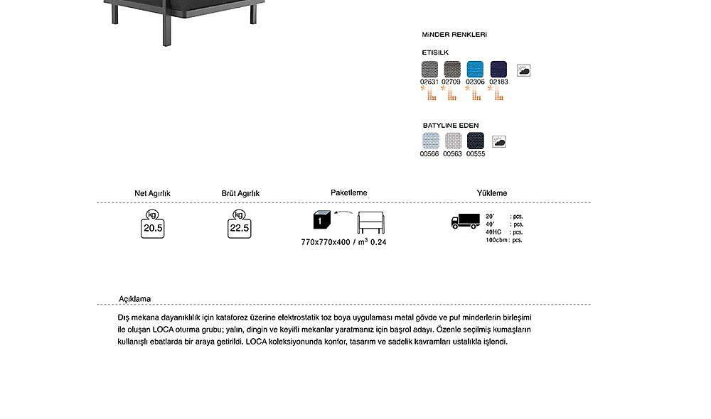 Loca Ls Bahçe Köşe Takımı Bahçe Mobilyası