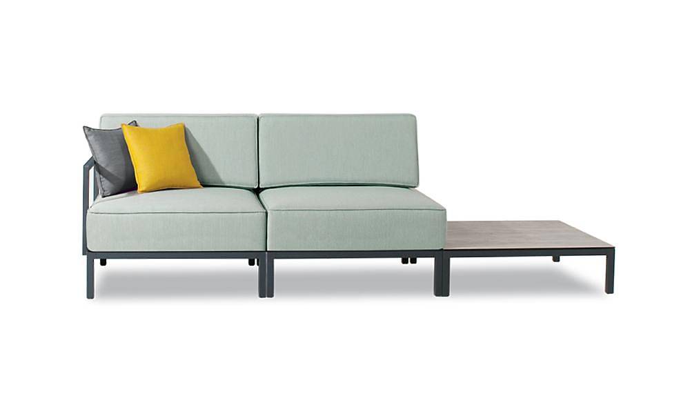 Slim İkili Modüler Bahçe Koltuğu Bahçe Mobilyası