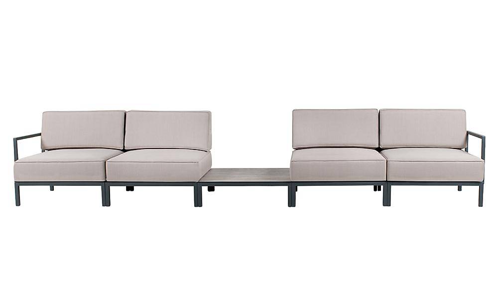 Slim Dörtlü Modüler Bahçe Koltuğu Bahçe Mobilyası