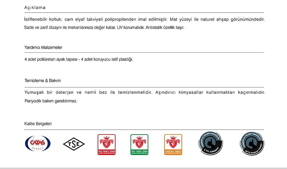 Joy-K Sandalye 2 Adet Bahçe Mobilyası