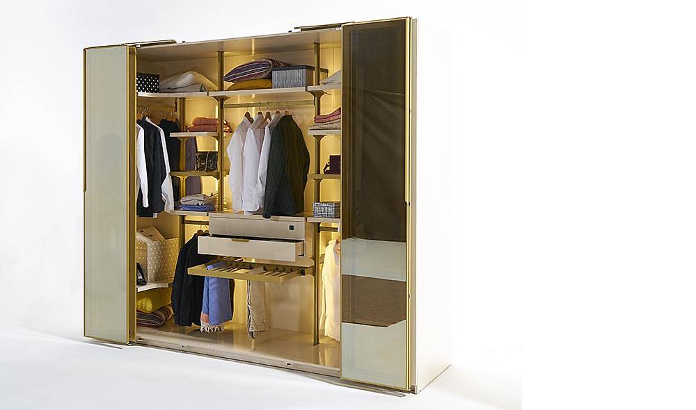 Kıbrıs Cam Köşe Gardolap Kapaklı Gardırop