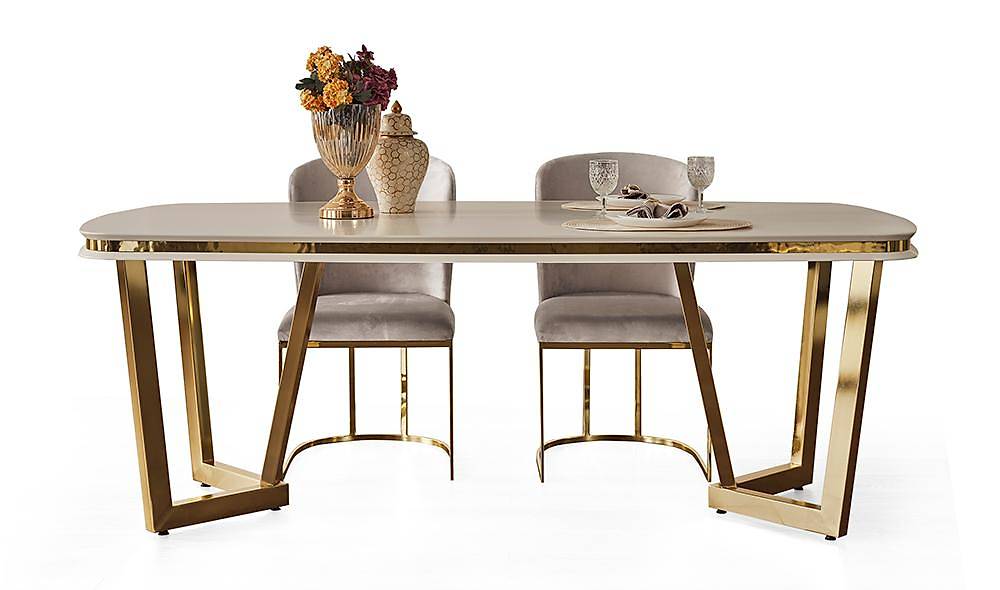 Mood Ekru Gold Yemek Masası Takımı Yemek Masası Takımı