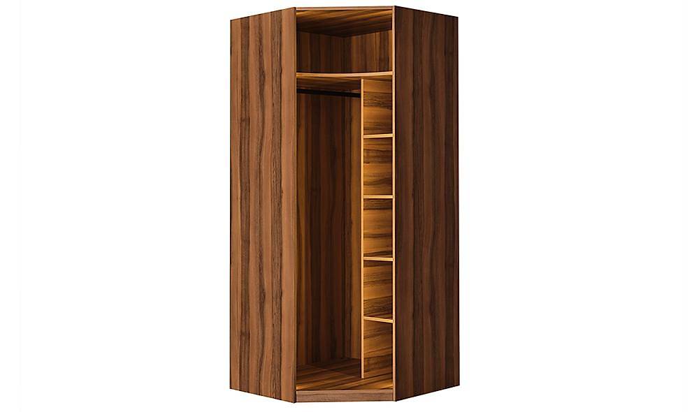 Suare Ceviz Köşe Gardrop Giyinme Odası