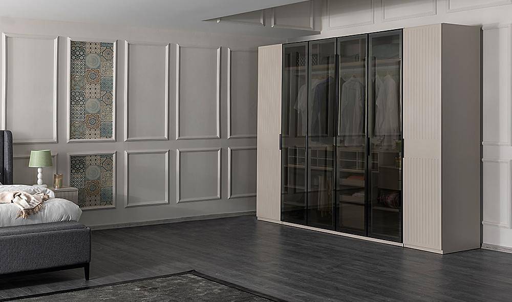 Milenyum Köşe Gardolap V2 Kapaklı Gardırop