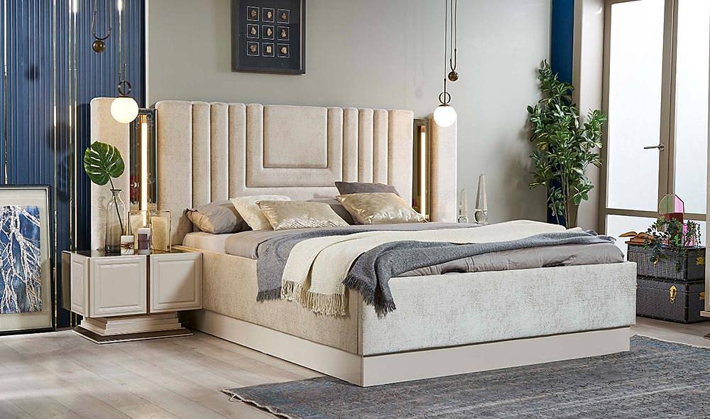 Peru Bazalı Yatak Odası Yatak Odası