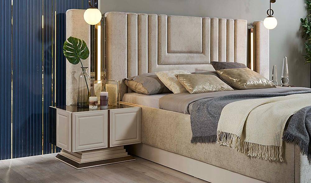 Peru Bazalı Yatak Odası Yatak Odası