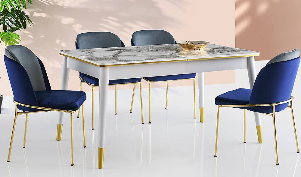 Kristal Yemek Masası Takımı Yemek Masası Takımı