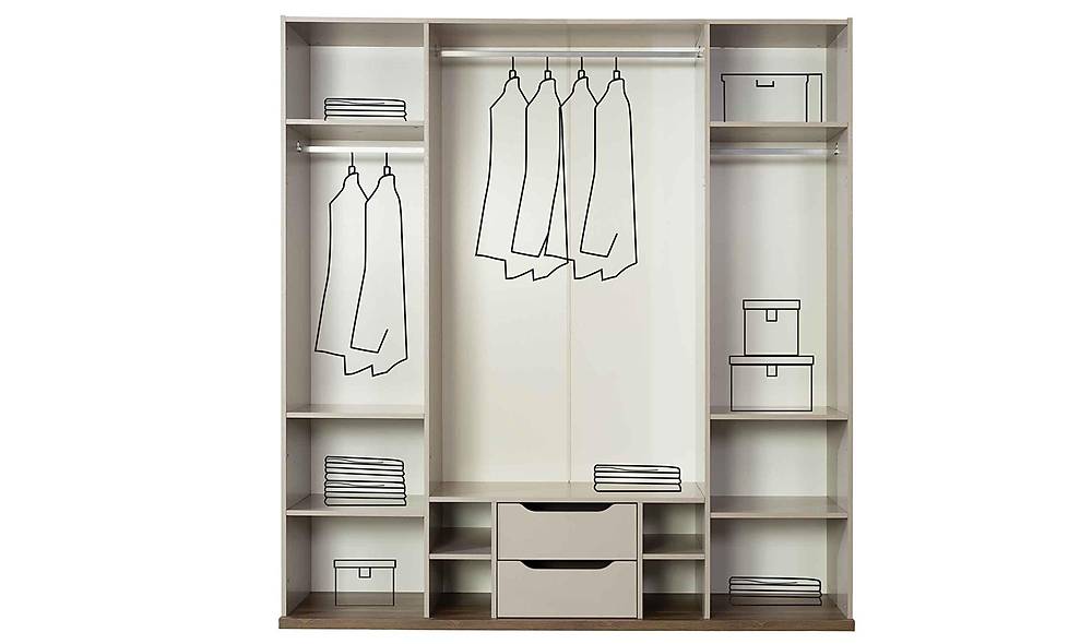 Paradise Köşe Gardolap Kapaklı Gardırop