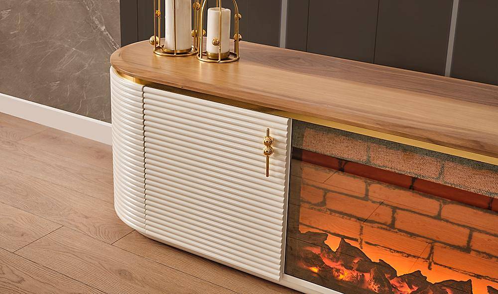 Pruva Şömineli Tv Ünitesi TV Ünitesi