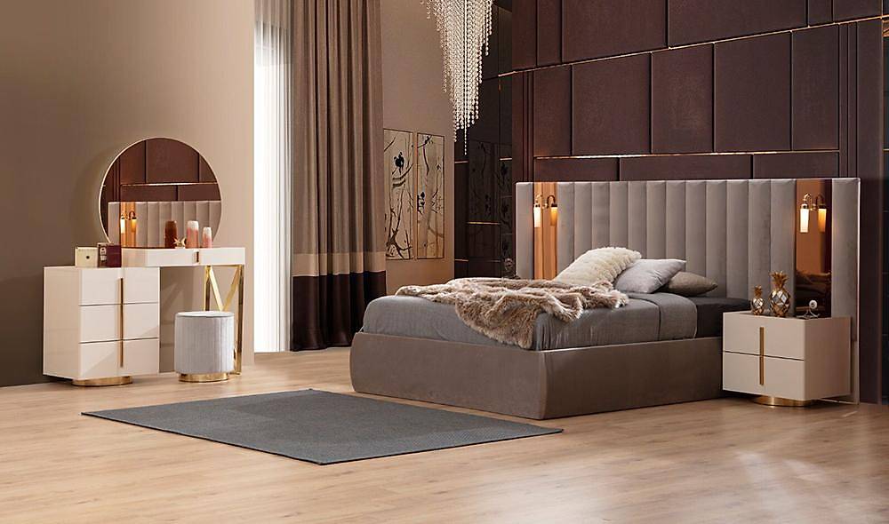 Minar Bazalı Köşe Yatak Odası Yatak Odası