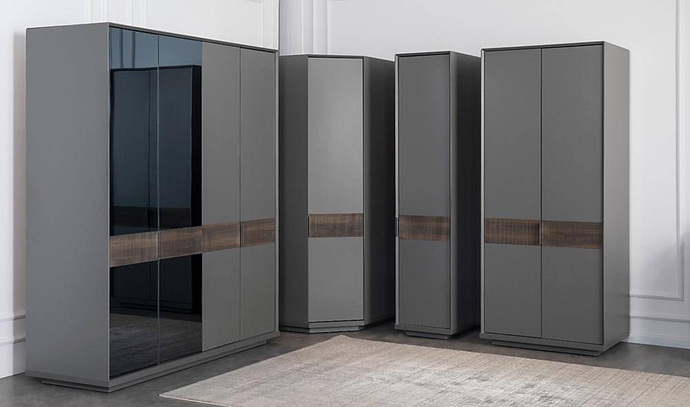 Athena Köşe Gardolap Kapaklı Gardırop