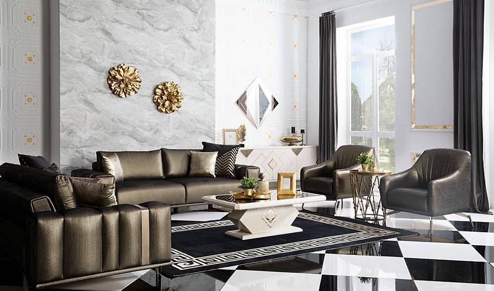 Alfa Salon Takımı Kahverengi Koltuk Takımı