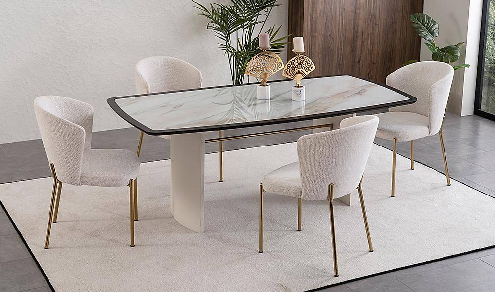 Malibu Modern Yemek Masası Takımı Yemek Masası Takımı