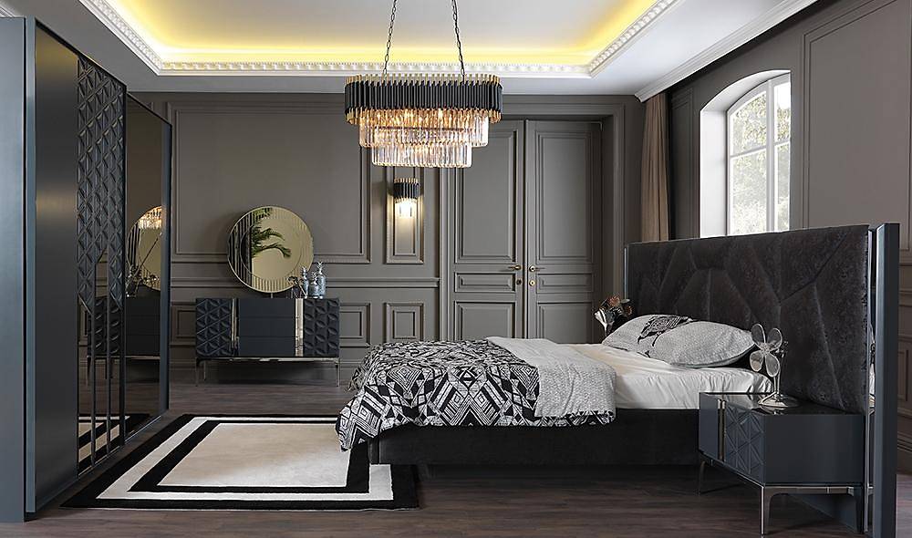 Vadi Antrasit Bazalı Yatak Odası Yatak Odası