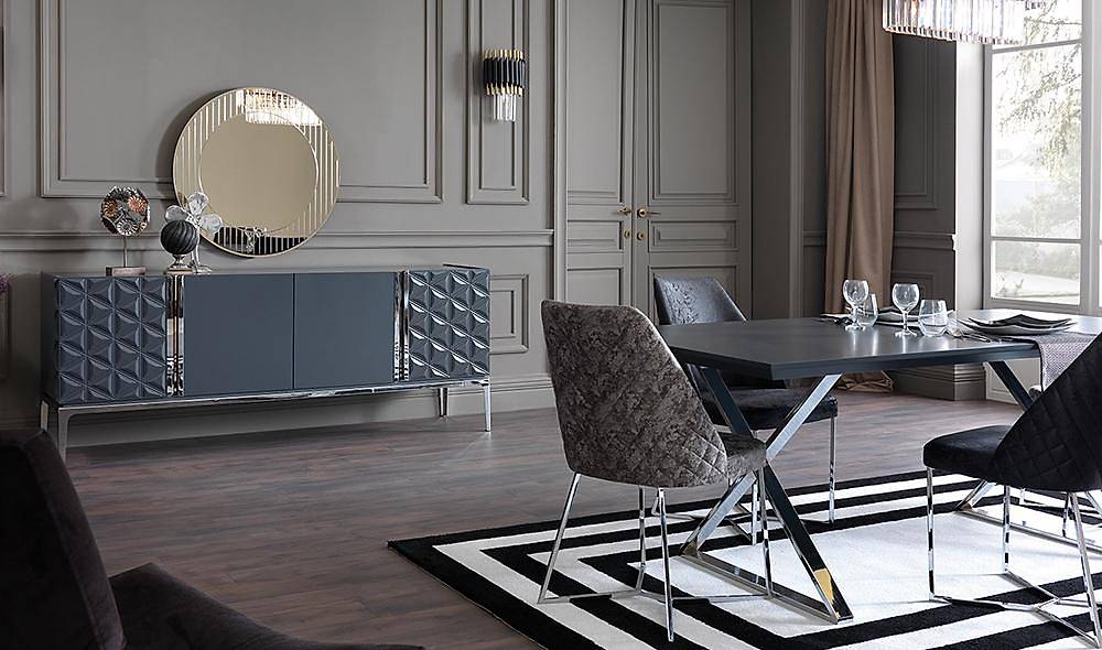 Vadi Antrasit Yemek Odası Yemek Odası