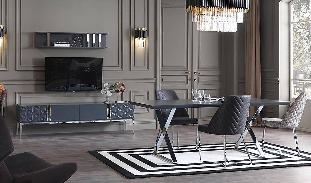 Vadi Antrasit Yemek Odası Yemek Odası