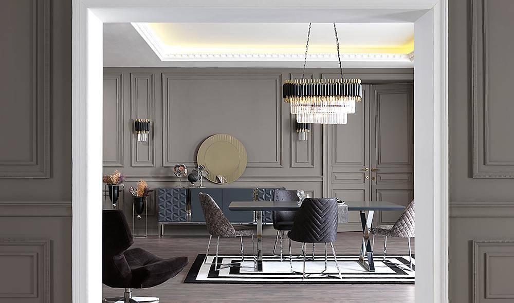 Vadi Antrasit Yemek Odası Yemek Odası