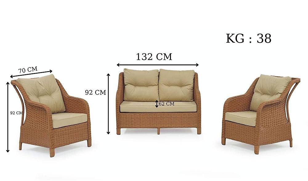 Fethiye Bahçe Koltuk Takımı Bahçe Oturma Grubu