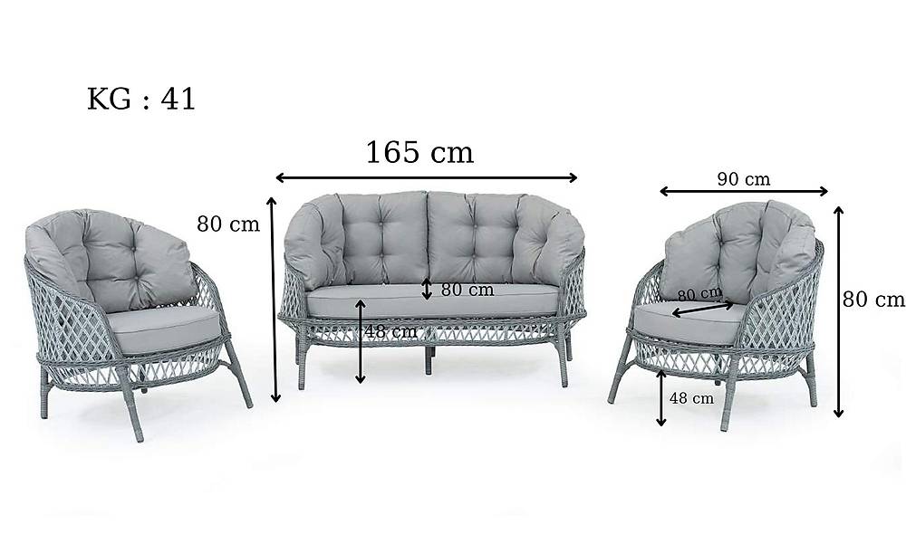 Mia Bahçe Koltuk Takımı Bahçe Oturma Grubu