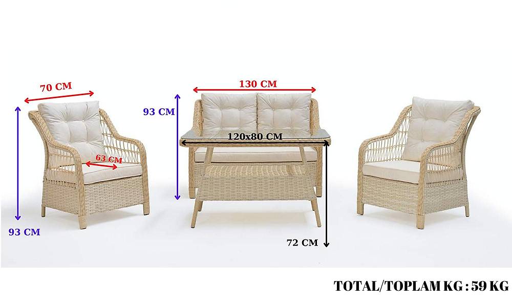 Side Bahçe Koltuk Takımı Bahçe Oturma Grubu